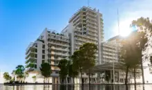 Grande edifício do Mareterra, o bairro sobre ondas